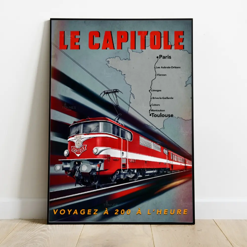 Poster Le Capitole - 1991- 800Tonnes 8TLECAPITOL SNCF - A2 42.0x59.4 cm  - 2