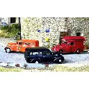Voiture Renault Juvaquatre "Pompier" + barque - REE CB 203 - HO 1/87 - 2