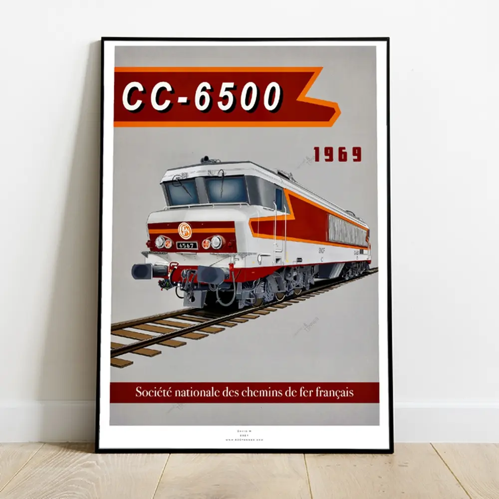 Poster CC6500 - 1969 - SNCF - 800Tonnes 8TCC6500 - A2 42.0 x 59.4 cm - 3