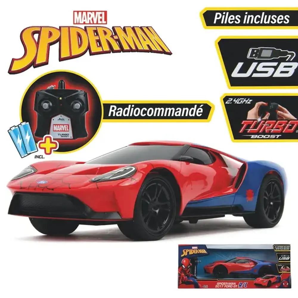 FORD GT 2017 SPIDER-MAN radiocommandée - Jada 9330760314R05 - 1/16  - 2