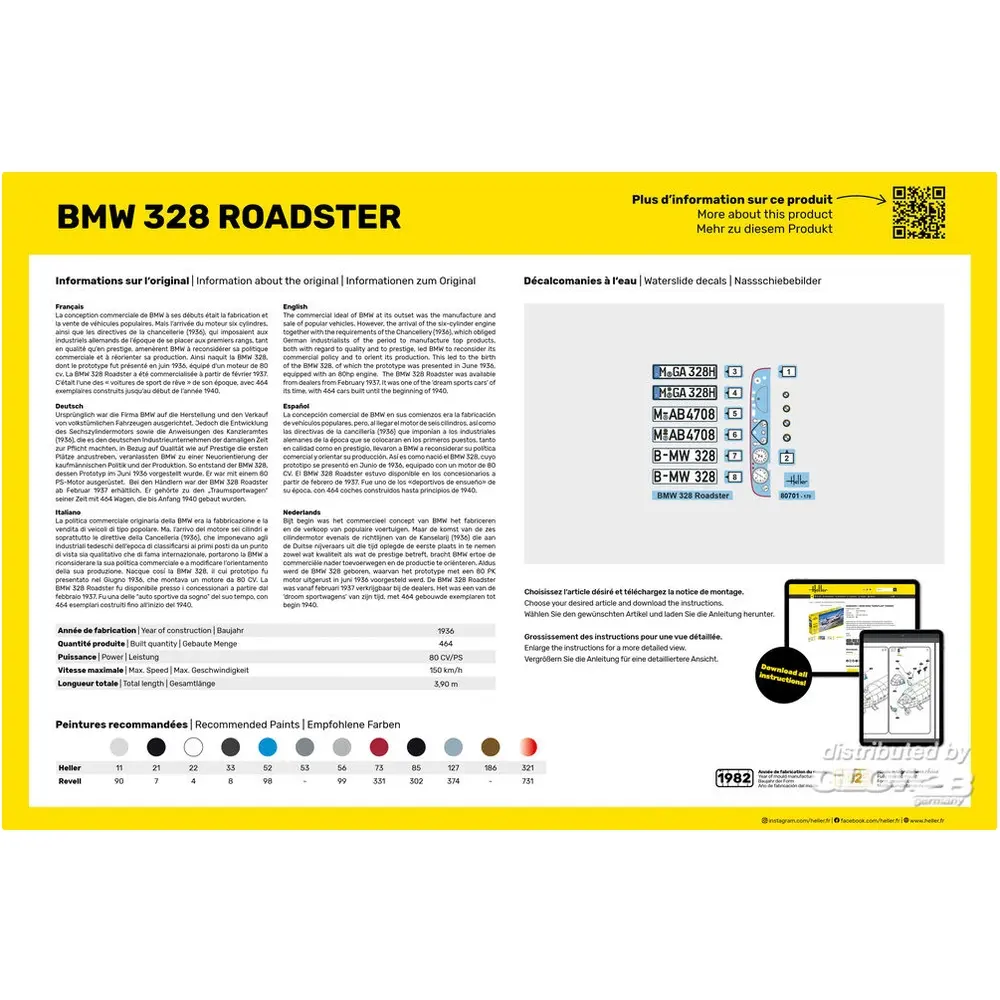 BMW 328 Roadster - Heller 80701 - 1/24 - 5