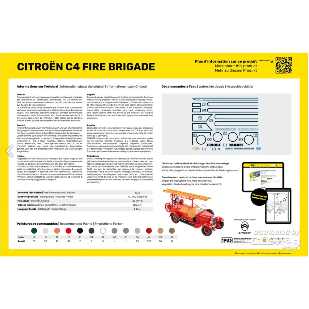 Citroen C4 Fire Brigade - Heller 80733 - 1/24  - 3