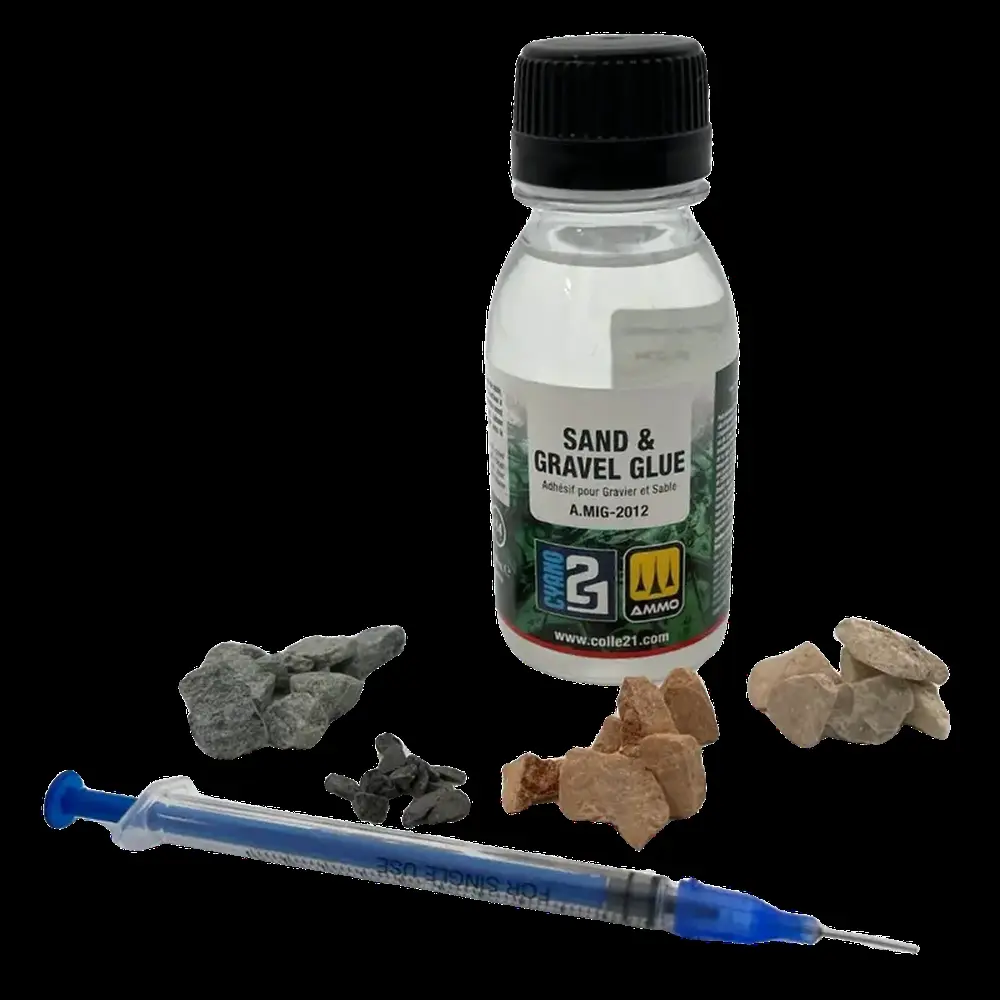Ensemble de gravier + colle pour sable & gravier - Colle21 00021 - 3
