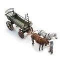 Chariot à foin d'Europe du Nord + figurine - Artitec 387.599 - HO 1/87  - 5