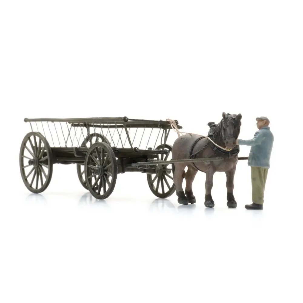 Traditionnelle charrette + figurine - Artitec 387.598 - HO 1/87 - 2