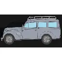 Voiture Renault Juvaquatre familiale grise - REE CB 211 - HO 1/87 - 2