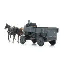 Wagon de campagne en acier HF.7 avec chevaux + figurine - Artitec 6870737 - HO 1/87  - 6