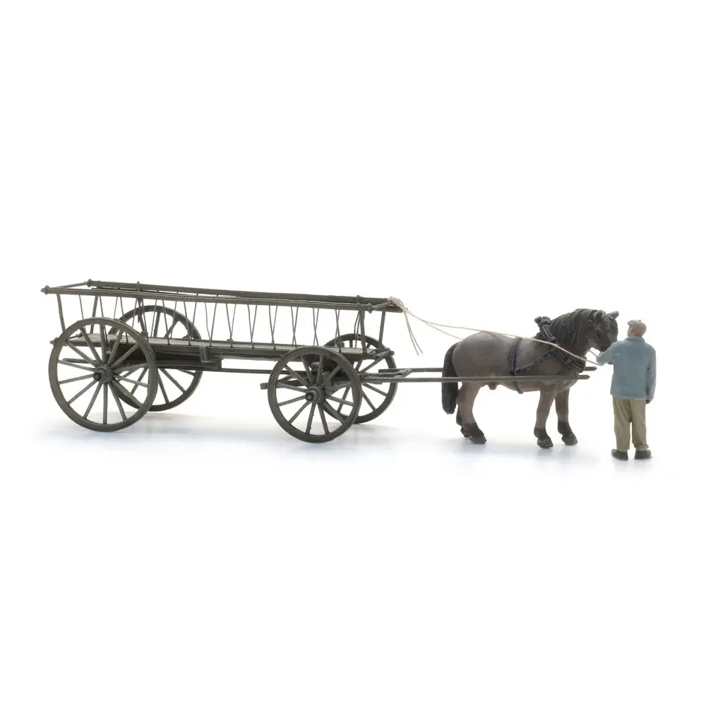 Traditionnelle charrette + figurine - Artitec 387.598 - HO 1/87 - 7