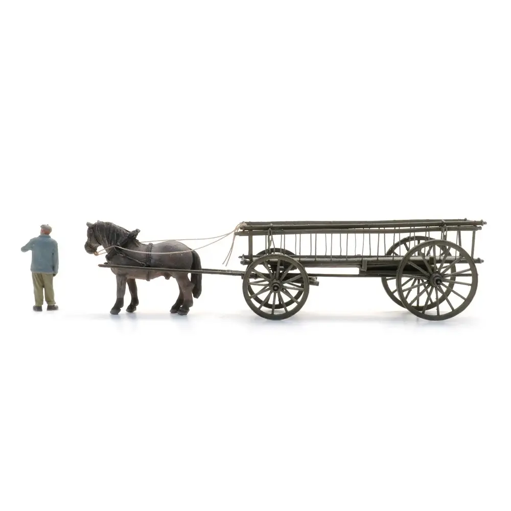 Traditionnelle charrette + figurine - Artitec 387.598 - HO 1/87 - 8