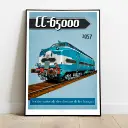 Poster CC 65000 - 1955 -800Tonnes 9TTC65000 SNCF - A2 42.0x59.4 cm - 2