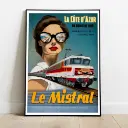 Poster Le Mistral -1950-82- 800Tonnes 8TLEMISTRAL SNCF - A2 42.0x59.4 cm  - 2
