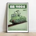 Poster Locomotive BB 9004 - 1954 - SNCF - 800Tonnes 8TBB9004 - A2 42.0 x 59.4 cm - 3