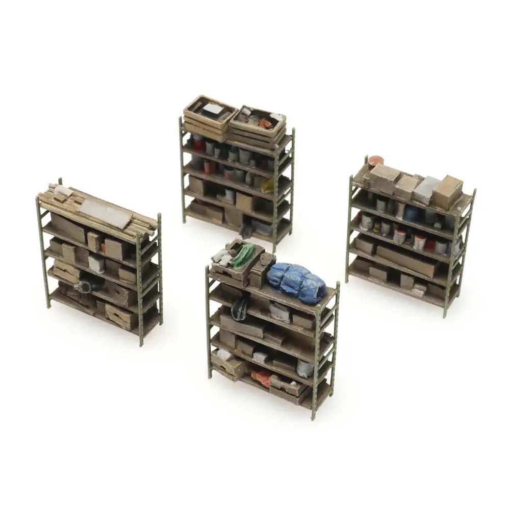 4 étagères de rangement - Artitec 387.434 - HO 1/87 - 2
