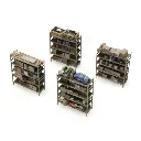 4 étagères de rangement - Artitec 387.434 - HO 1/87 - 2