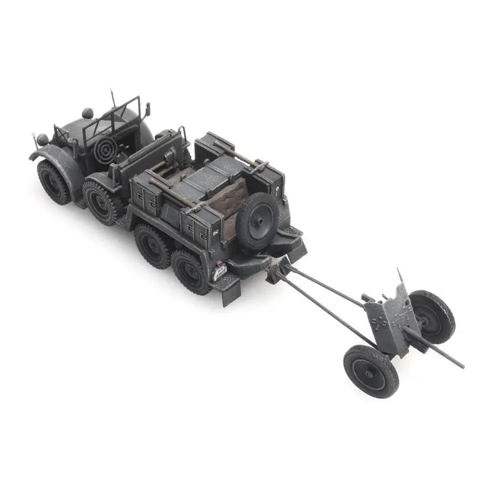Voiture Krupp-Protze + 3,7-cm-PaK, gris - Artitec 387.381 - HO 1/87 - 3