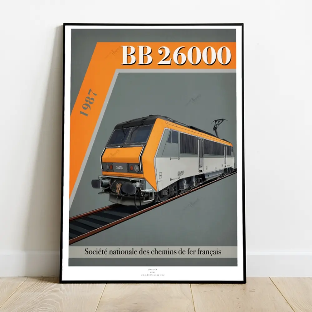 Poster BB 26000 - SNCF - 800Tonnes - 1987 - A2 42.0 x 59.4 cm - 3