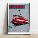 Poster locomotive électrique BB 9200- 1957 - 800Tonnes - SNCF - A2 42.0 x 59.4 cm - 2