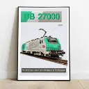 Poster locomotive électrique BB27000 - 2001 - 800Tonnes 8TBB27000 - SNCF - A2 42.0 x 59.4 cm - 2