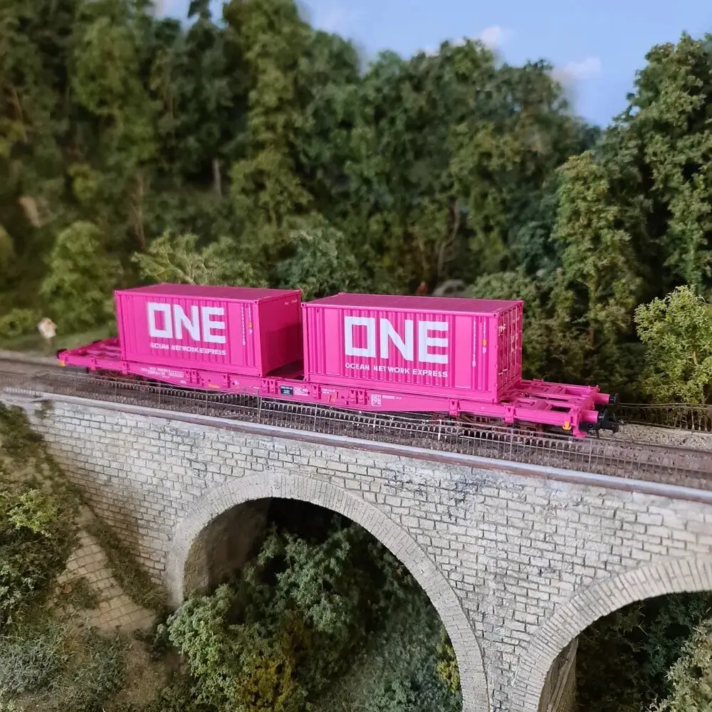 Wagon porte-conteneurs S7B ONE Touax - Jouef 6261 - HO 1_87 - 5.webp