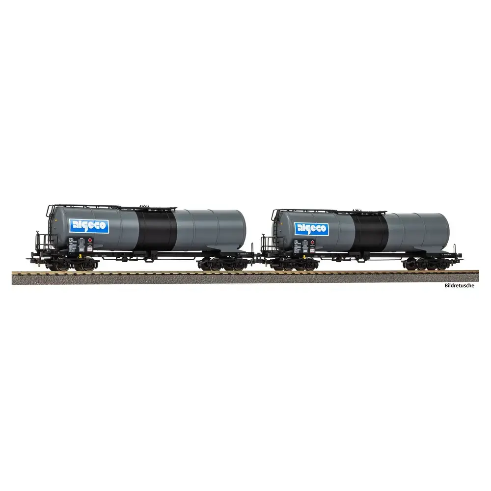 [PI28316] Lot de 2 wagons-citernes articulés Algeco - PIKO 28316 - SNCF - HO 1-87 - EP VI.webp