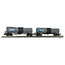 [PI28316] Lot de 2 wagons-citernes articulés Algeco - PIKO 28316 - SNCF - HO 1-87 - EP VI.webp