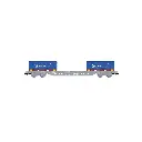 [HJ6303] Wagon porte-conteneurs type Novatrans Sgss avec conteneurs _Spedirail_ - JOUEF HJ6303 - SNCF - HO 1-87 - EP. V - 2R.webp