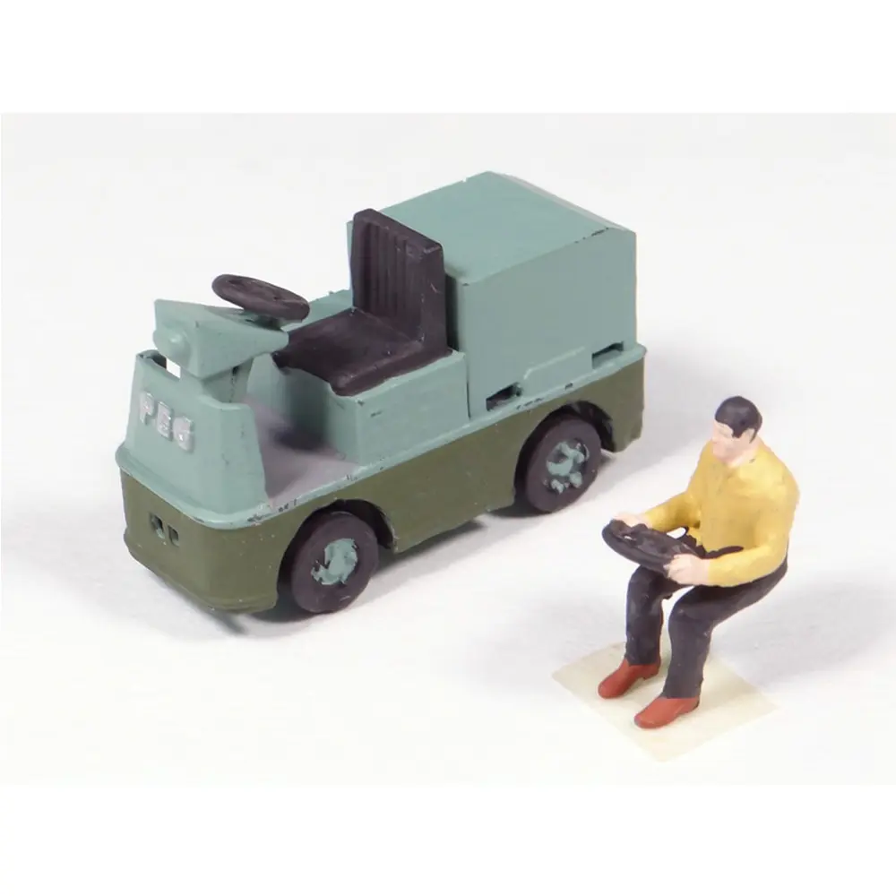 Tracteur PEG à quatre roues + son conducteur - Régions et compagnies GAR048 - HO 1/87