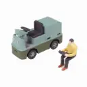 Tracteur PEG à quatre roues + son conducteur - Régions et compagnies GAR048 - HO 1/87