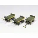 3 Chariots à bras (avec timon mobile) - Régions et compagnies GAR052 - HO 1/87