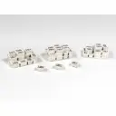 3 différents tas de bourriches d’huîtres + 3 bourriches isolées - Régions & Compagnies GAR055 - HO 1/87
