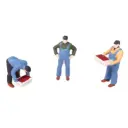 3 Manutentionnaires chargeant/déchargeant des cageots - Régions et compagnies GAR058 - HO 1/87