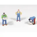 3 Manutentionnaires chargeant/déchargeant des bourriches d’huîtres - Régions et compagnies GAR059 - HO 1/87