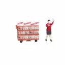 Chariot de vente ambulante de journaux et sa vendeuse - Régions et compagnies GAR075 - HO 1/87