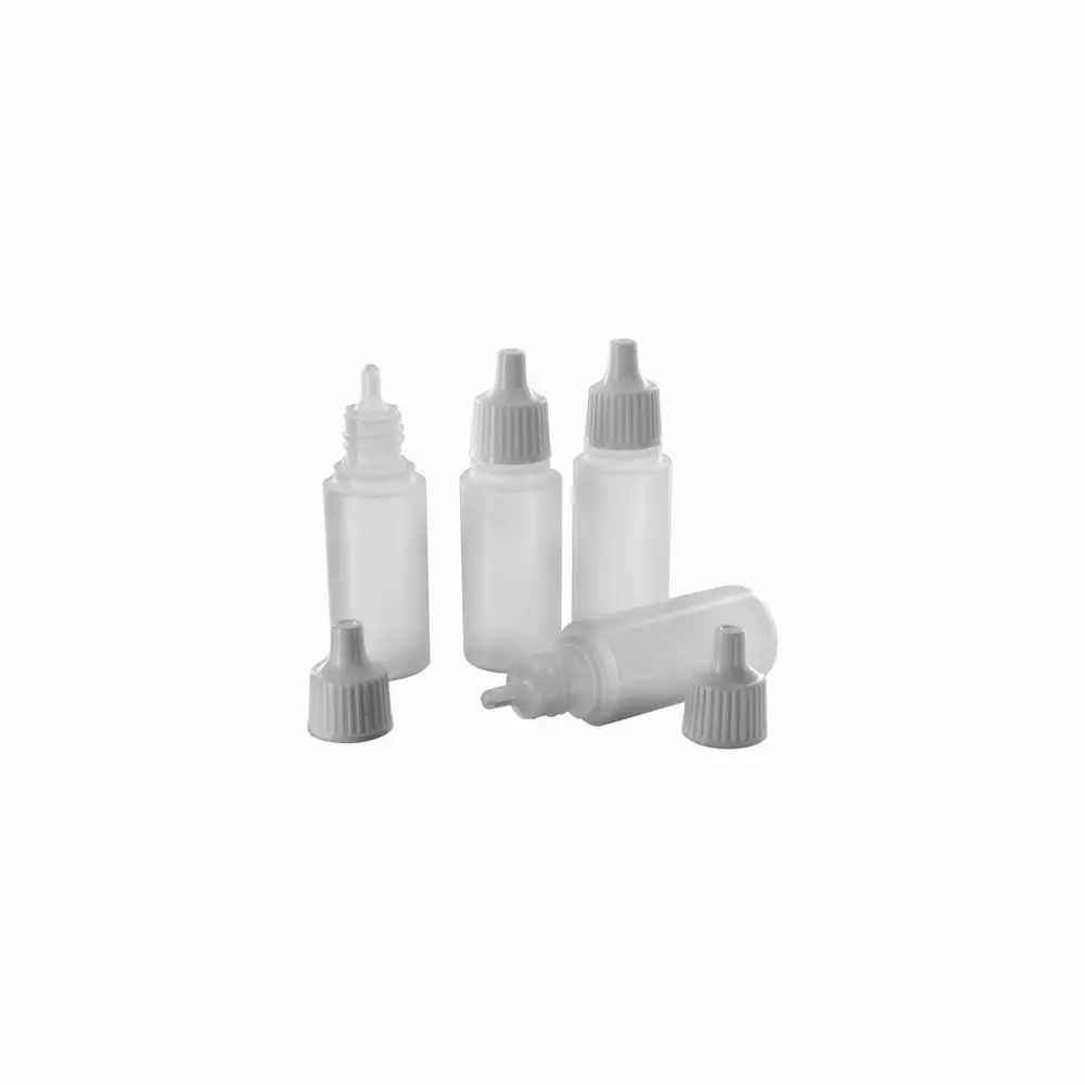 Bouteilles en plastique avec bouchons, lot de 4 - Noch 60100 - 17 ml