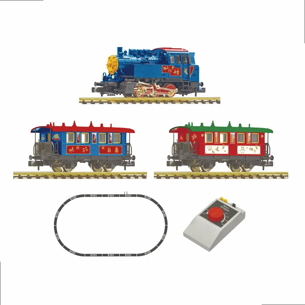 Coffret de départ train de Noël, locomotive à vapeur BR 80 - Fleischmann 5160007 - N 1/160 - Ep I-VI - Analogique - 2R