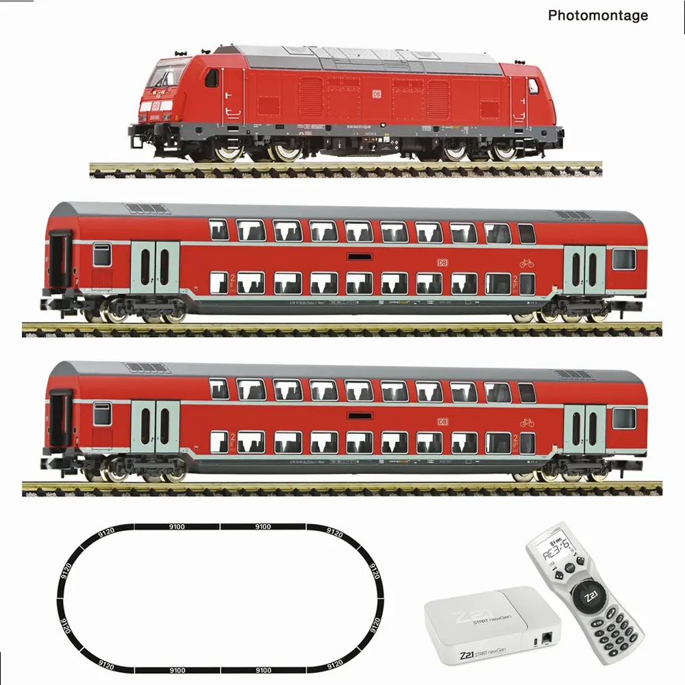 Coffret Z21 START newGen : Locomotive diesel BR 245 + 2 voitures voyageurs - Fleischmann 5170006 - N 1/160 - DB AG - Ep VI - Digital - 2R