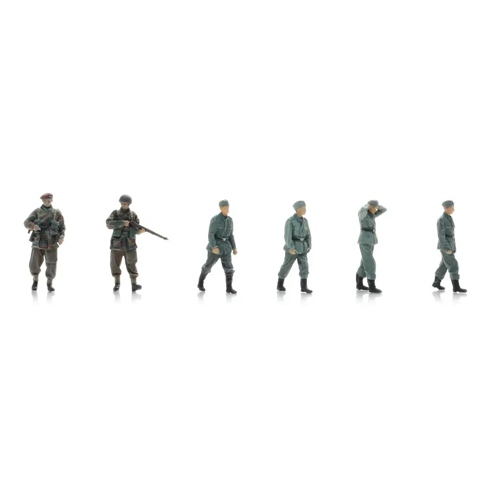 Prisonniers de guerre de la Wehrmacht + gardes para britanniques - Artitec 7720008 - 1/72