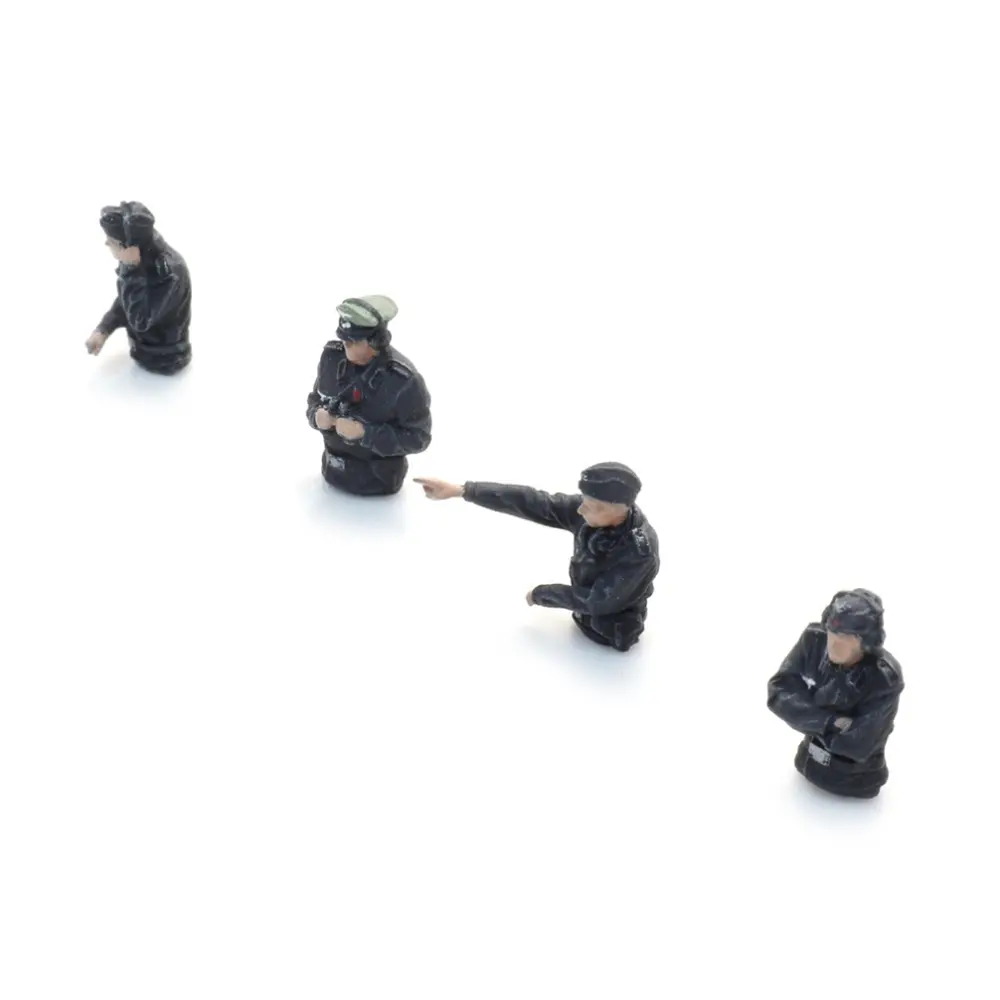 Équipage de char de la Wehrmacht - 4 personnages sans jambes - ARTITEC 5720010 - 1/72