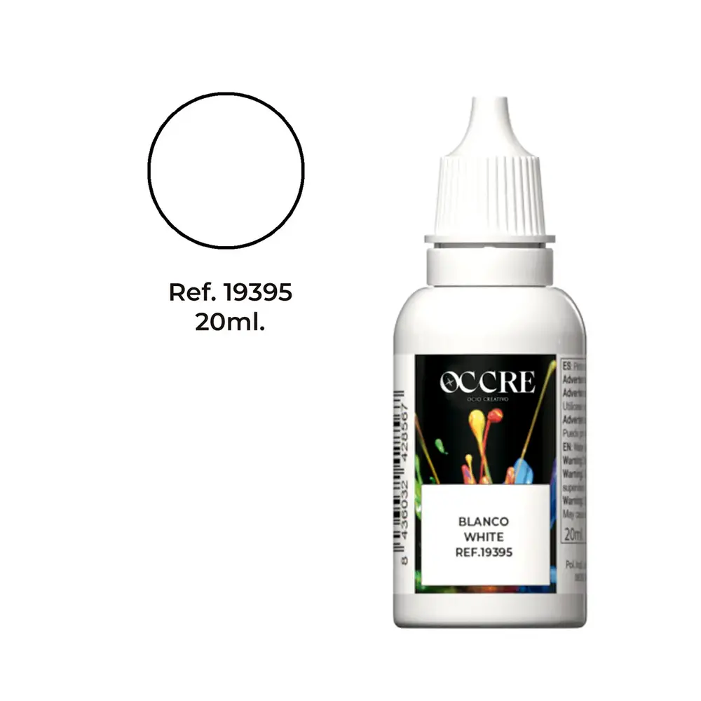 Peinture acrylique blanc 20ml - Occre 19395