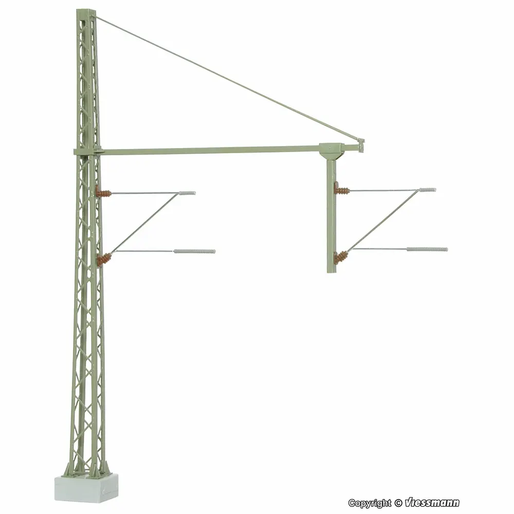 Mats de ligne double pour caténaires métal - Viessmann 4160 - HO 1/87