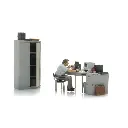Intérieur de bureau avec figurine - Artitec 387.682 - HO 1/87