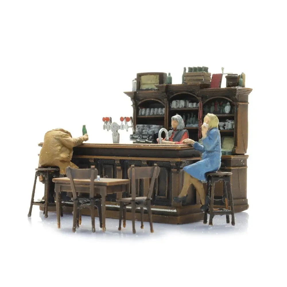 Intérieur de café avec 3 figurines - ARTITEC 387.692 - HO 1/87