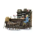 Intérieur de café avec 3 figurines - ARTITEC 387.692 - HO 1/87