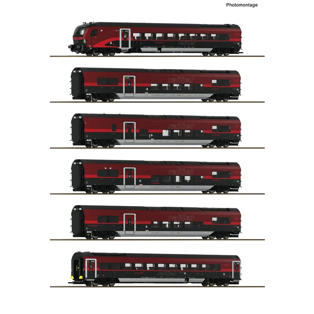 Coffret 6 éléments 1 : Railjet 2 - Roco 6200178 - HO 1/87 - ÖBB - Ep VI - Analogique - 2R