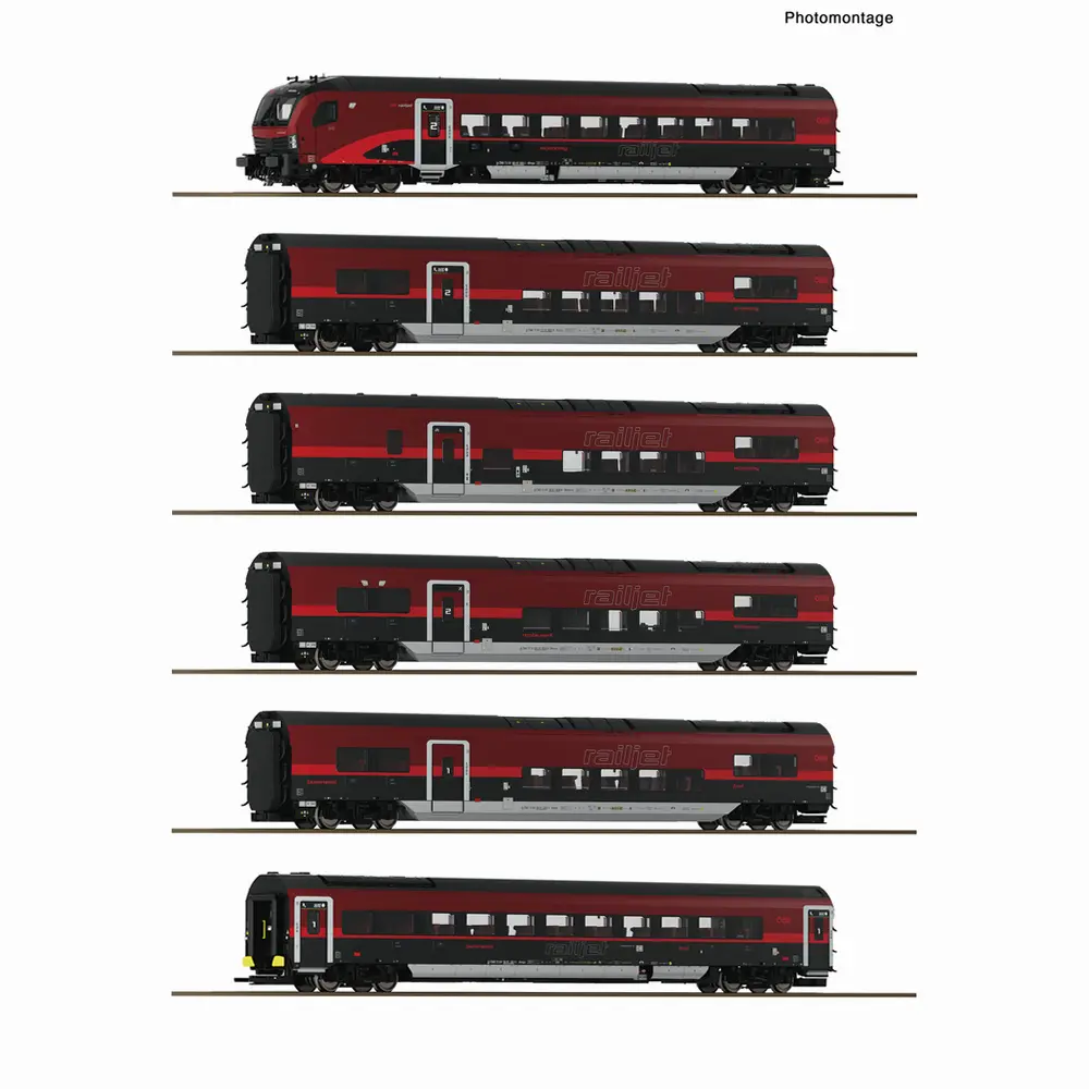 Coffret 6 pièces : Railjet 2 - Roco 6210178 - HO 1/87 - ÖBB - Ep VI - Digital - 2R