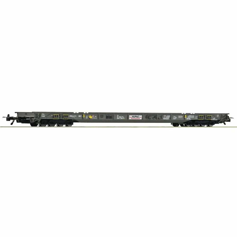 Wagon intermédiaire à plancher surbaissé - Roco 6600093 - HO 1/87 - HUPAC - Ep V-VI - 2R