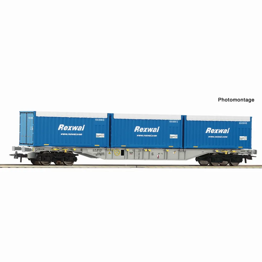 Wagon porte-conteneurs, AAE - Roco 6600234 - HO 1/87 - SBB - Ep VI - 2R
