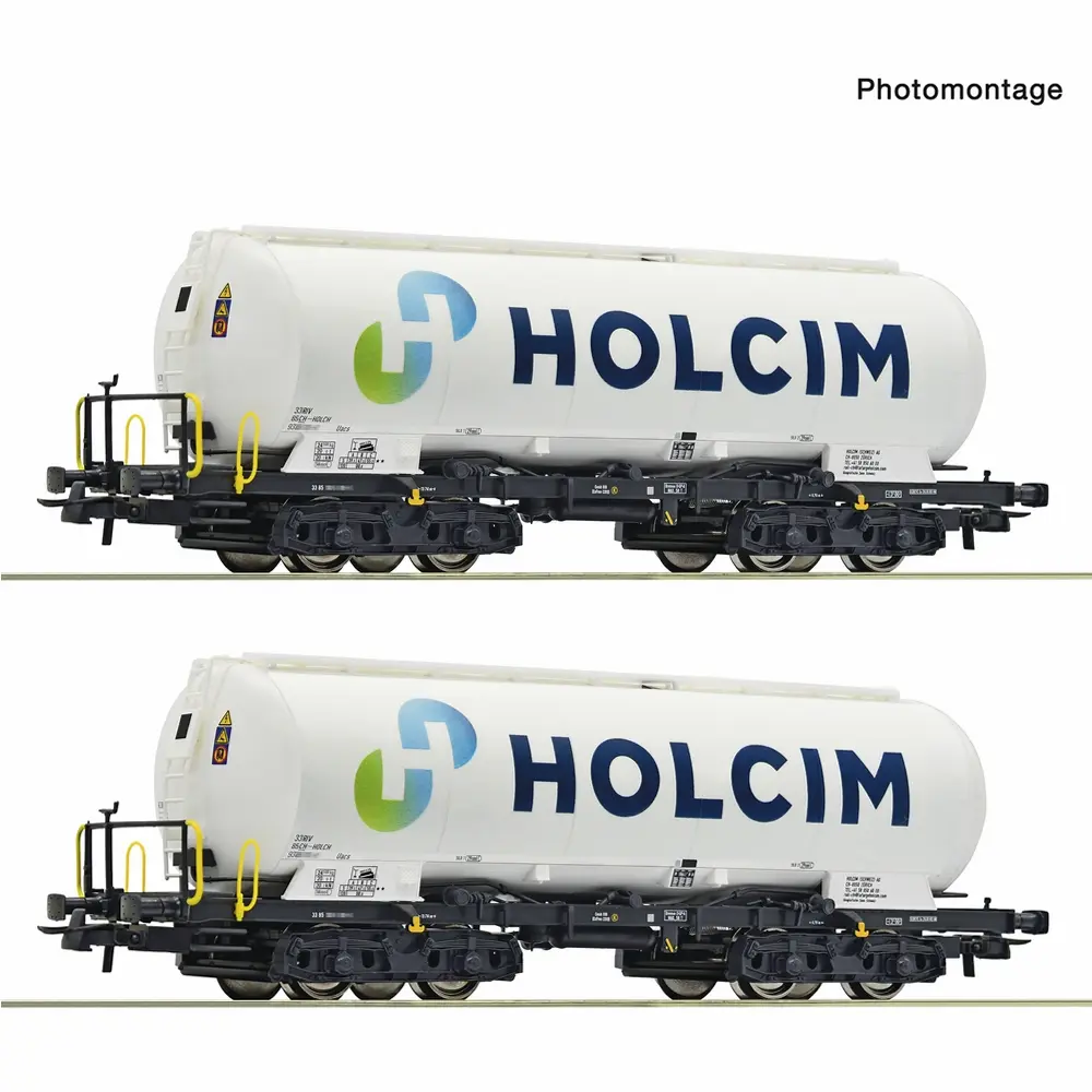Coffret de 2 wagons-silos, Holcim - Roco 6600233 - HO 1/87 - Privée - Ep VI - 2R