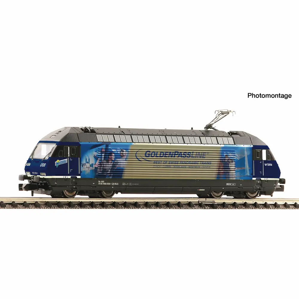Locomotive électrique Re 465 008-1 « Goldenpass » - Fleischmann 7560083 - N 1/160 - BLS - Ep V-VI - Analogique - 2R