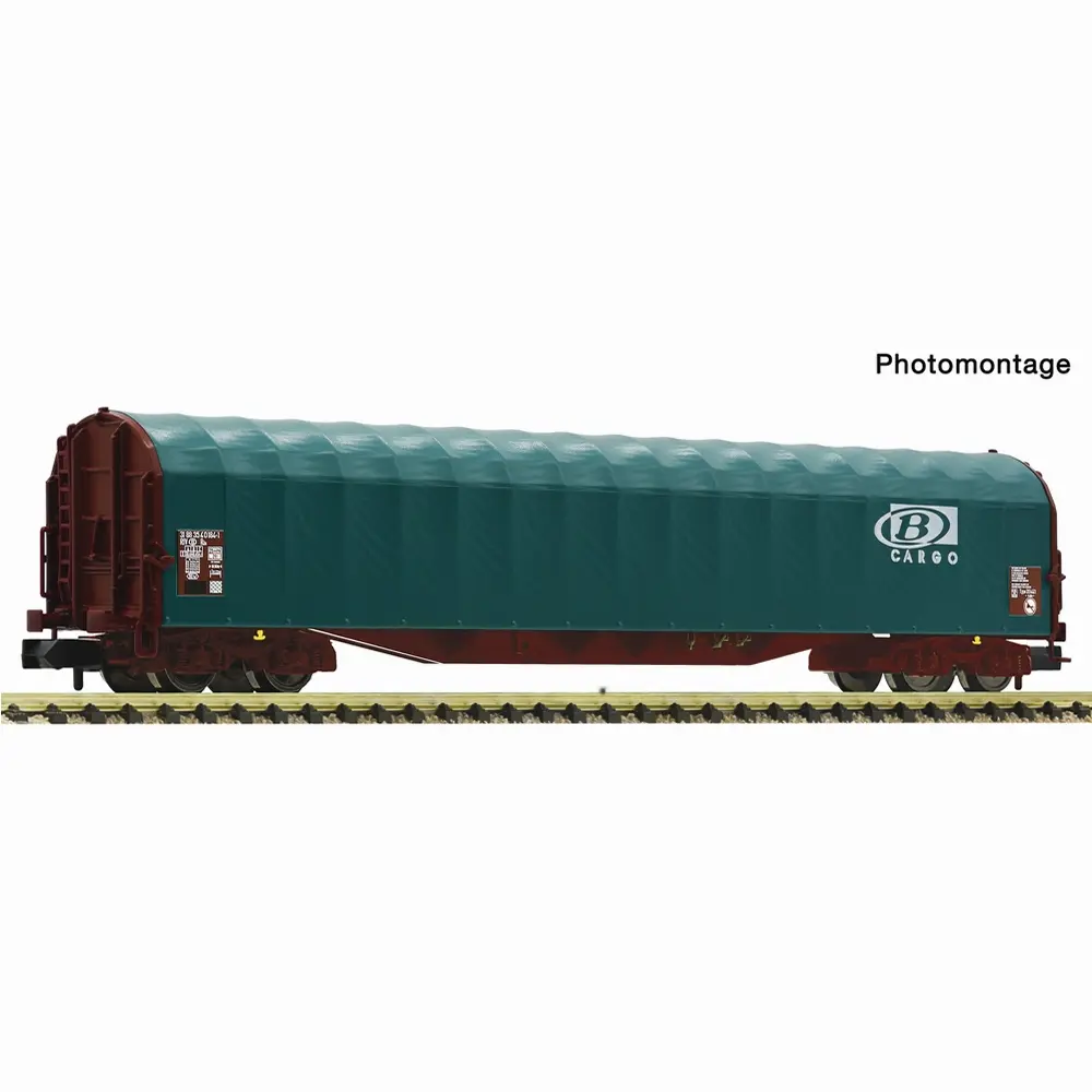 Wagon à bâche coulissante, type Rilns, belge B-Cargo - Fleischmann 6660164 - N 1/160 - SNCB - Ep V-VI - 2R